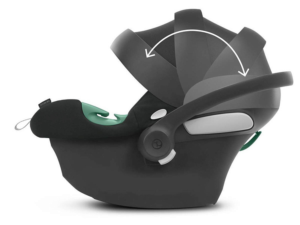 Детская коляска Cybex Balios S Lux BLK Aton B2 i-Size 3 в 1 Moon Black с дождевиком/Volcano Black