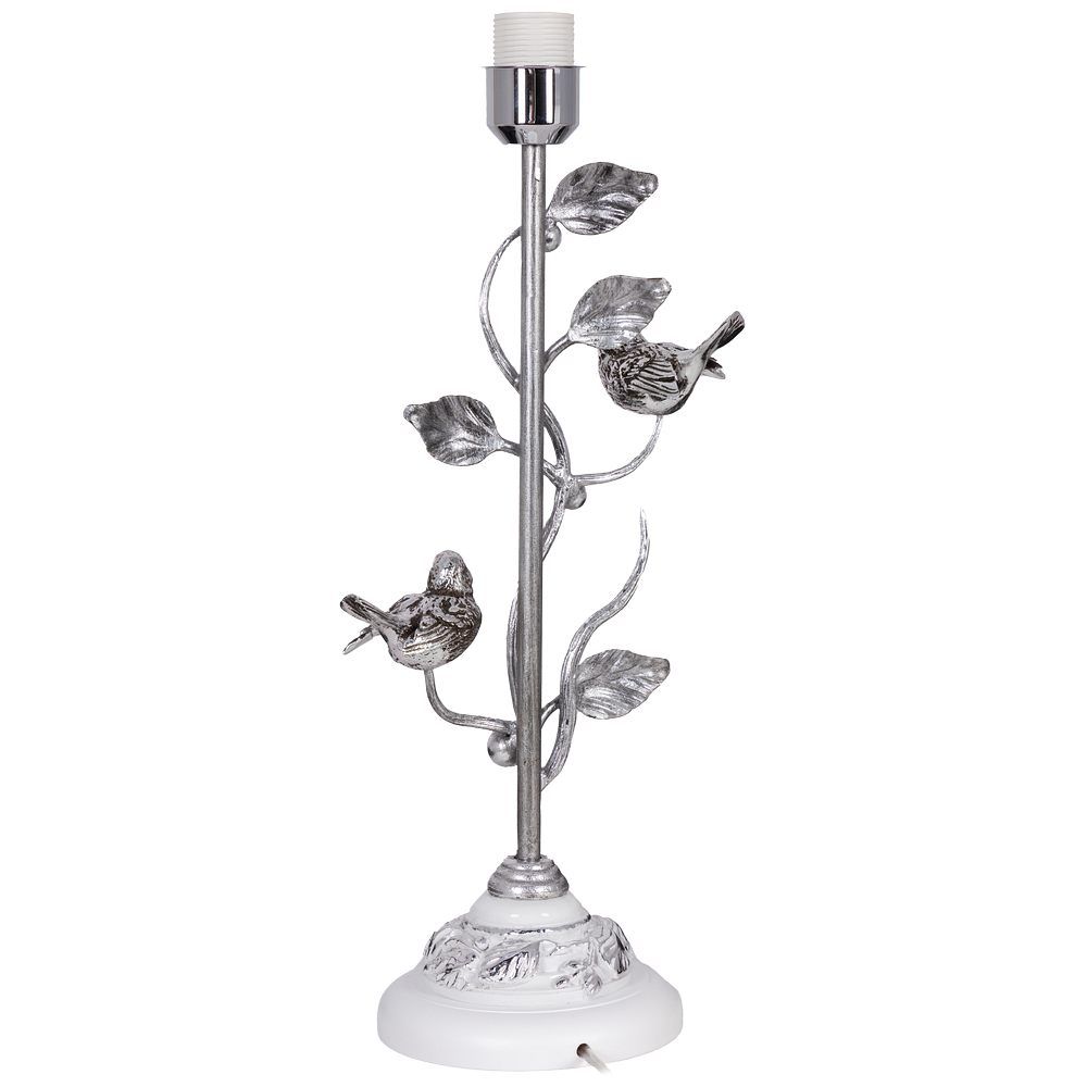 Настольная лампа Терра Spring Айс с абажуром Тюссо Vatican (Ватикан) Сильвер