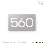 Номер на дверь 560, табличка на дверь для офиса, квартиры, кабинета, аудитории, склада, серая 120х70 мм, Айдентика Технолоджи