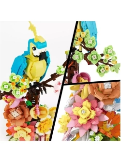 Конструктор Попугай в цветах 1162 детали