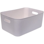 Корзина - органайзер с крышкой для хранения «БИСКОТТИ», цвет серый, 37*26,5*16,3см