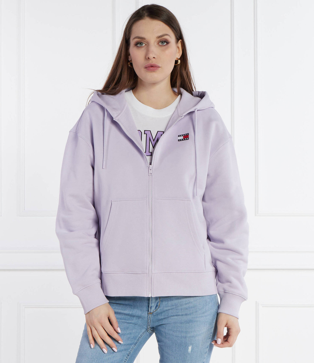 Худи BADGE ZIP THRU Tommy Jeans - лавандовый(DW0DW17955)