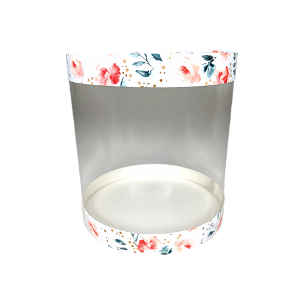 Шляпная упаковка РОЗЫ д. 12 см высота 12 см.