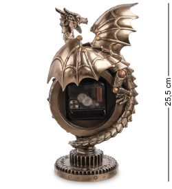 Veronese WS-1071 Часы настольные в стиле Стимпанк «Дракон»