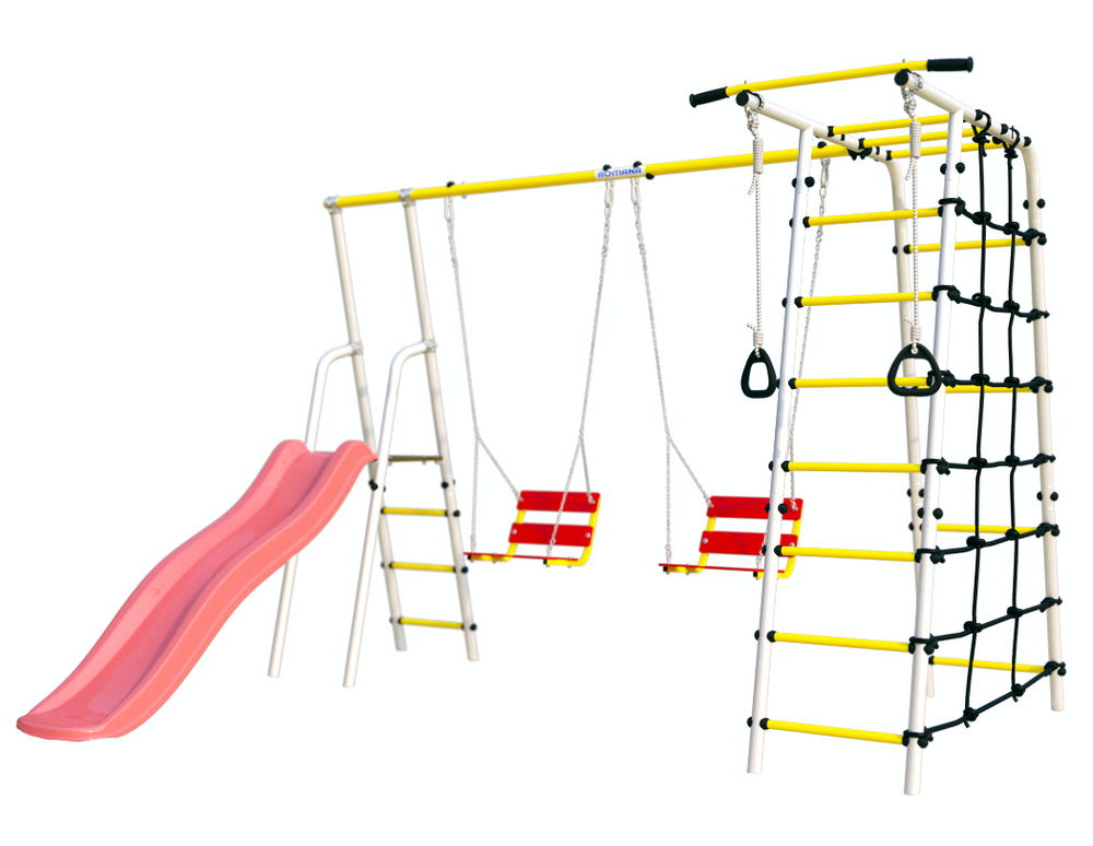 Спортивно-игровой комплекс ROMANA Богатырь Плюс-2 103.12.05-02 с двумя качелями (+ Качели цепные 1.Д-26.02 + Качели цепные 1.Д-26.02)