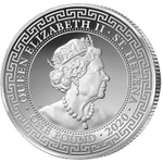 1 фунт. Дракон Японский торговый доллар Ост-Индская компания Рестрайк. Остров Святой Елены. 2020 год. BrUNC
