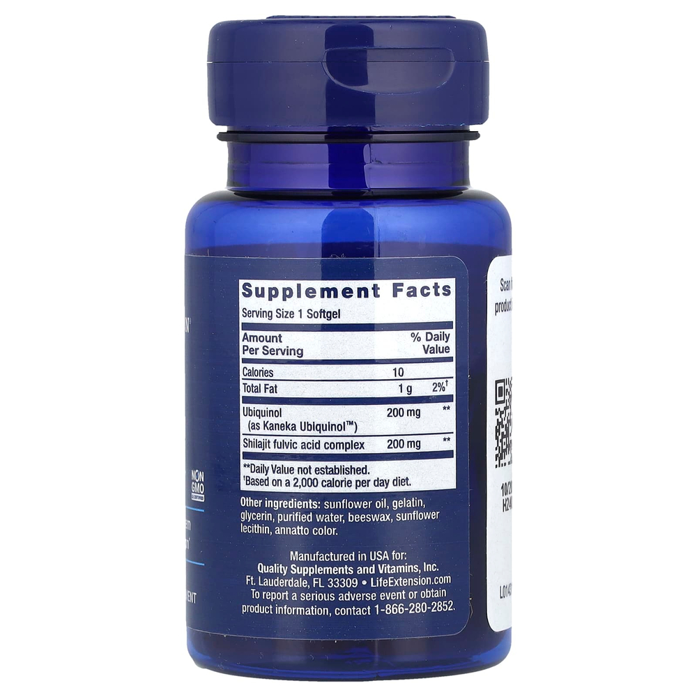 Life Extension, Super Ubiquinol CoQ10 с улучшенной поддержкой митохондрий, 200 мг, 30 гелевых капсул