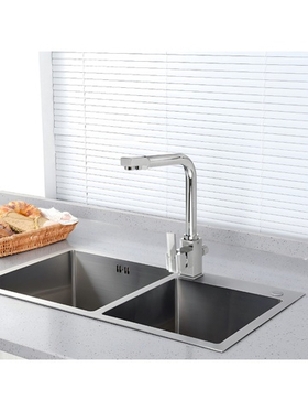 Смеситель для кухни Melodia della vita Perfetto латунь, с подкл.фильтра, картридж д.35мм хром, подводка 50см MDV30201