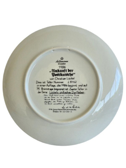 Тарелка декоративная "Прибытие дилижанса" Германия