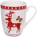Кружка керамическая 350мл «С Новым годом!» Олени, микс рисунков