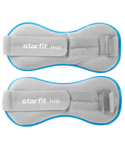 Утяжелители универсальные WT-501, 1 кг, синий/серый