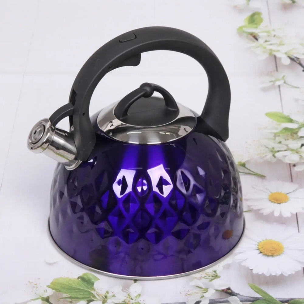 Чайник из нержавеющей стали 3,2 л «Vienna» со свистком, фиолетовый