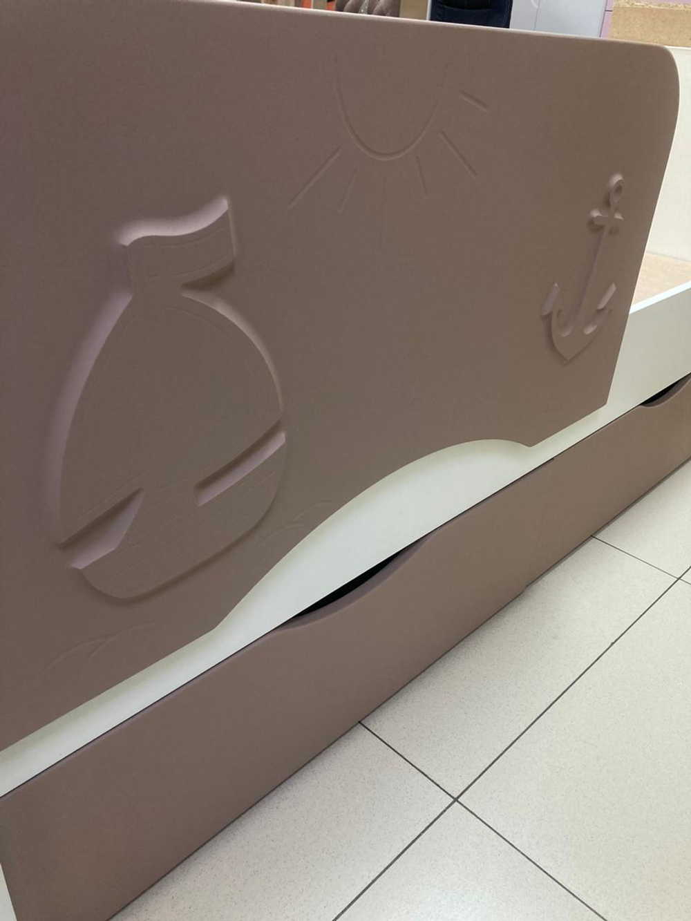 Кровать-софа Кораблик белый/капучино 800*1600