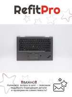 Верхняя панель с клавиатурой (топкейс) для ноутбука Lenovo ThinkPad X1 Yoga 5th Gen. раскладка - русская, с подсветкой, серая (5M10Z37118), оригинал