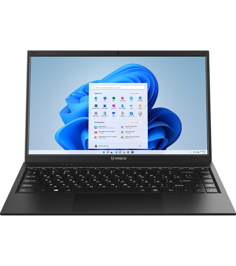 IRBIS 14NBC0001 14" Core i3-1115G4, 14"LCD 1920*1080 IPS , 8+512GB SSD, AC wifi, camera: 2MP, 5000mha, black metal case, backlight keyboard, Type-c, Win 11 Pro