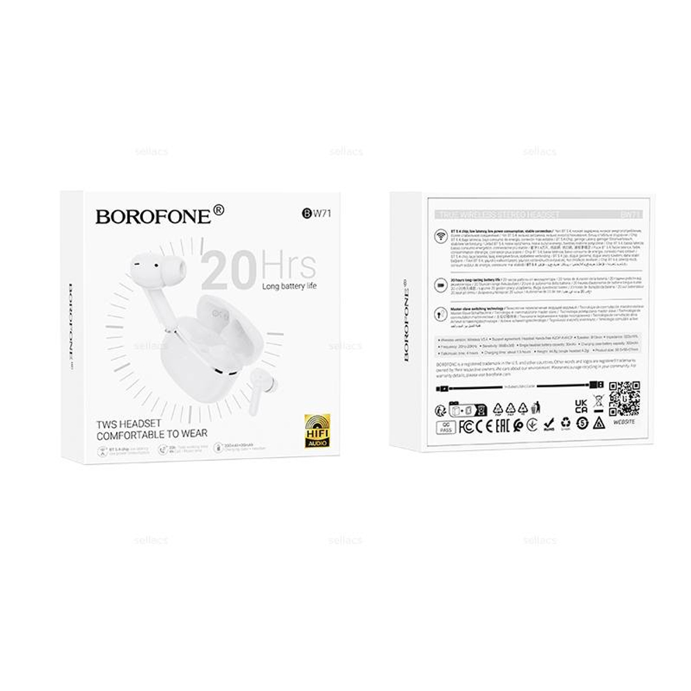 Беспроводные наушники Borofone BW71 (white)