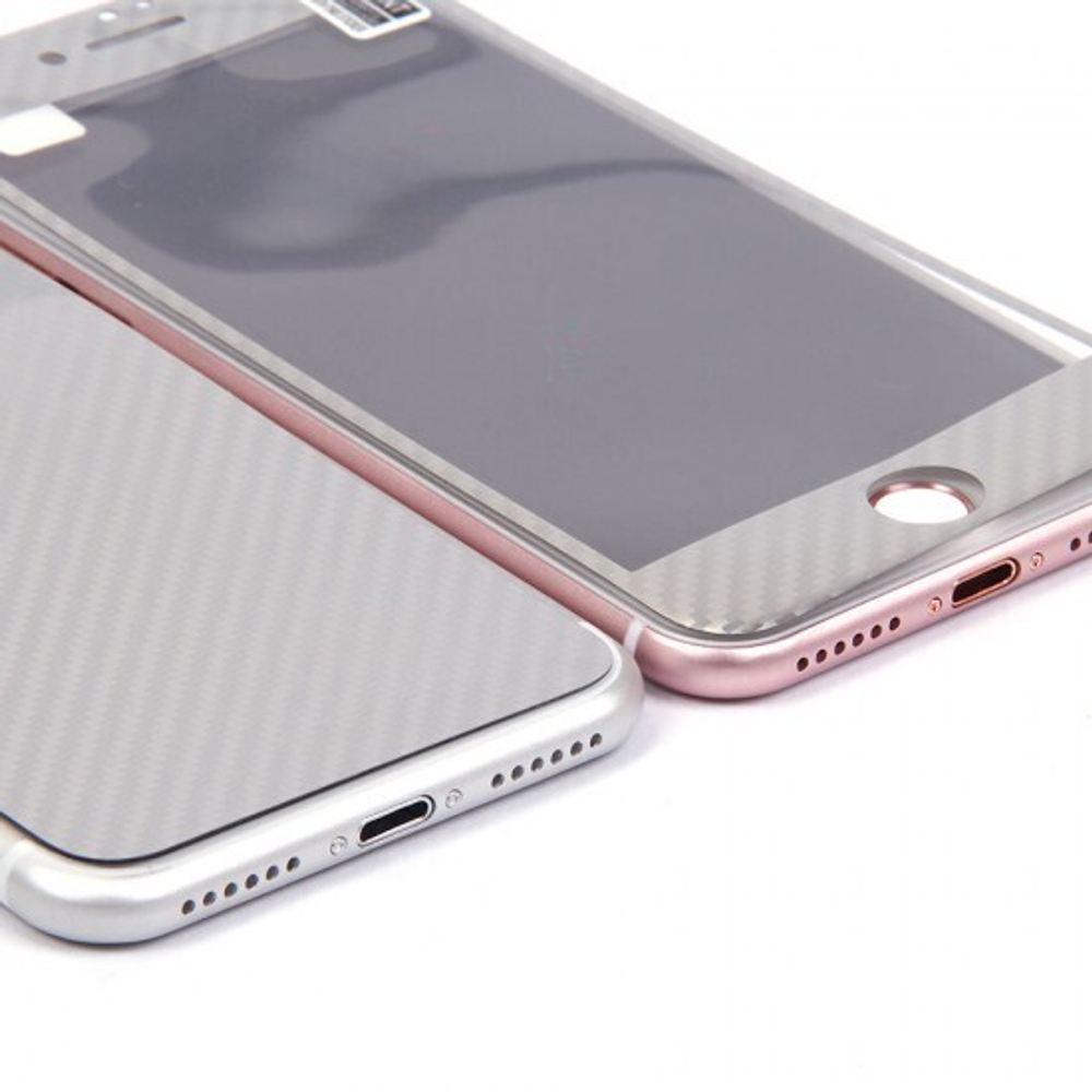 Декоративная пленка 3D 2 в 1 для iPhone 7 0.3 mm, 009467 Серебристый
