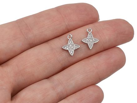 Подвеска "Звезда" 11,5мм, со стразами