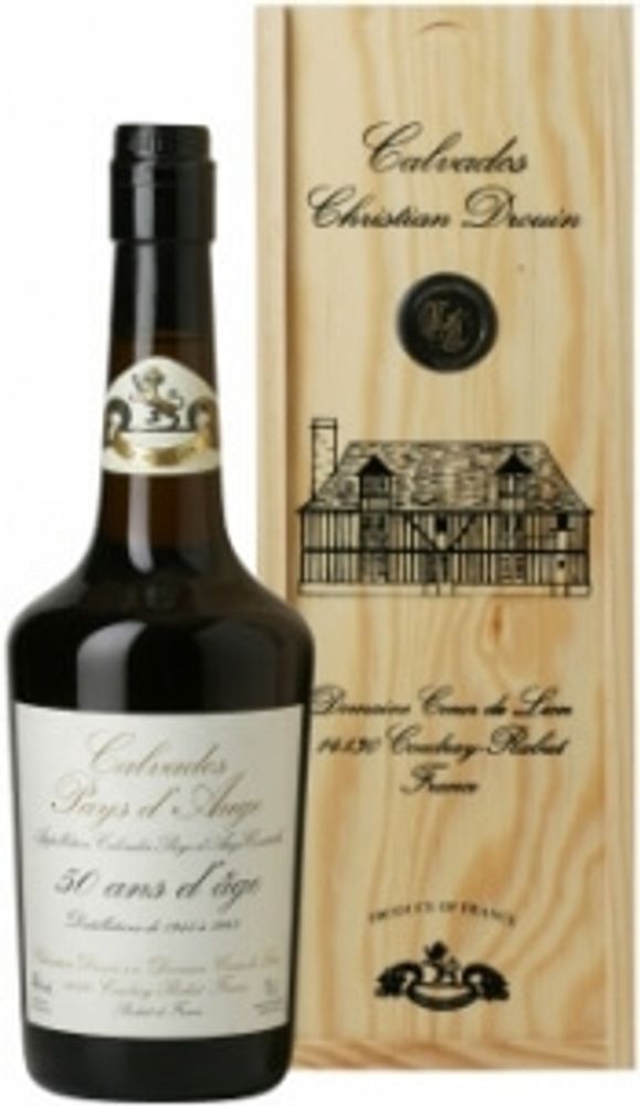 Кальвадос Coeur de Lion Calvados Pays d&#39;Auge 50 Years wooden box, 0.7