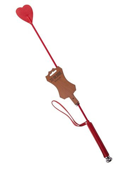 Красный стек с наконечником-сердечком - 60 см.