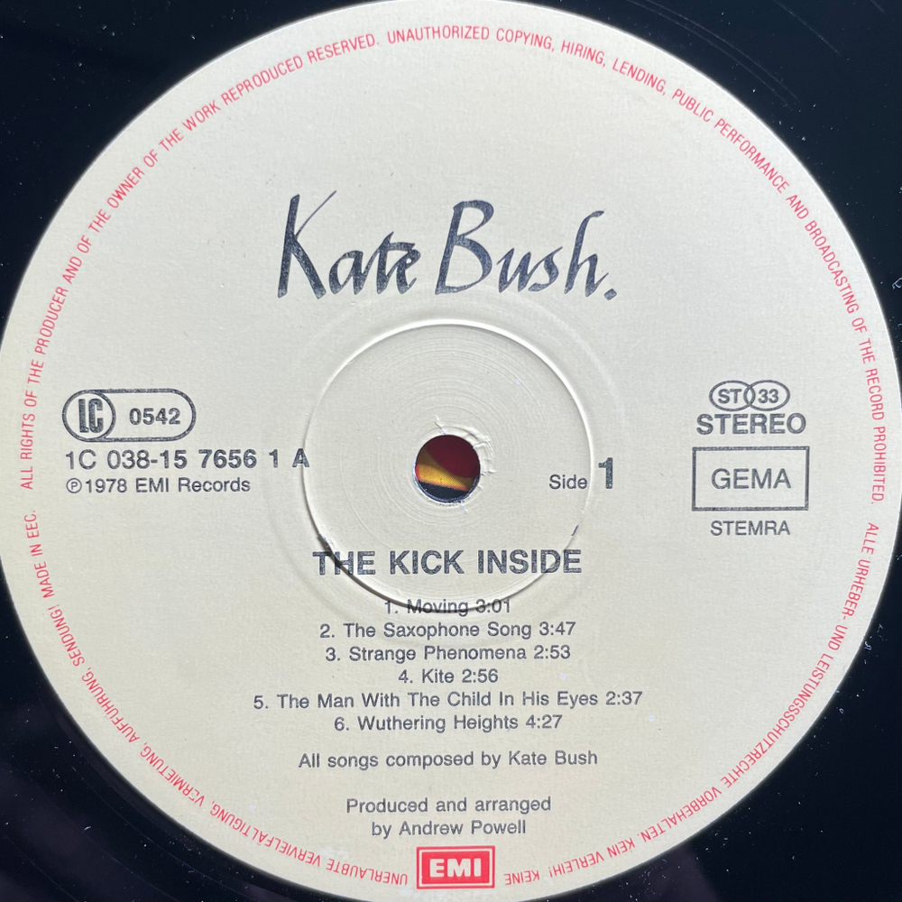 Kate Bush ‎– The Kick Inside (Европа)