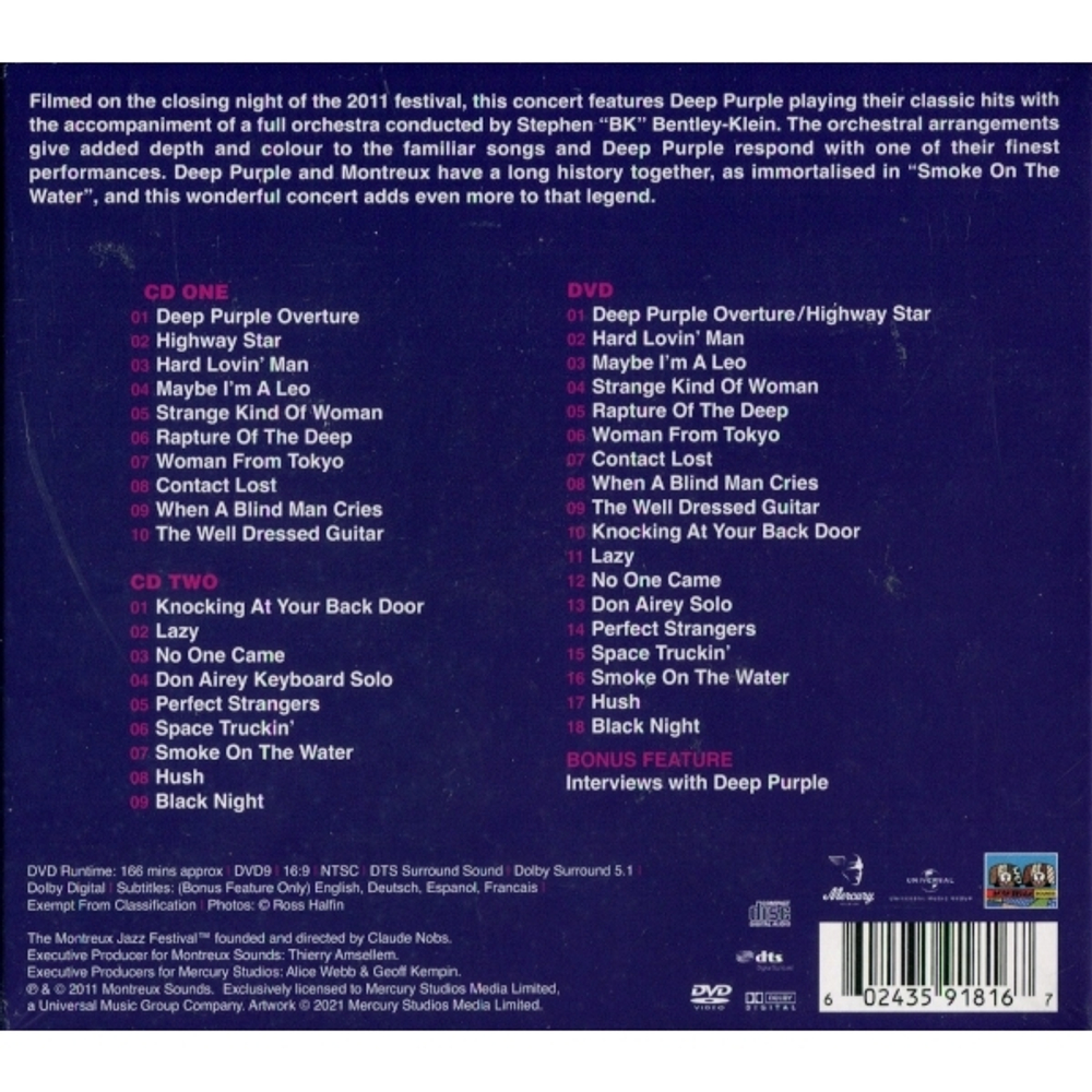 Deep Purple / Live At Montreux 2011 (2CD+DVD)