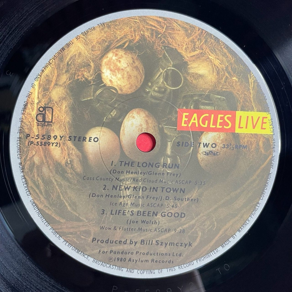 Винтажная виниловая пластинка LP Eagles Live (Japan 1980) (Obi)