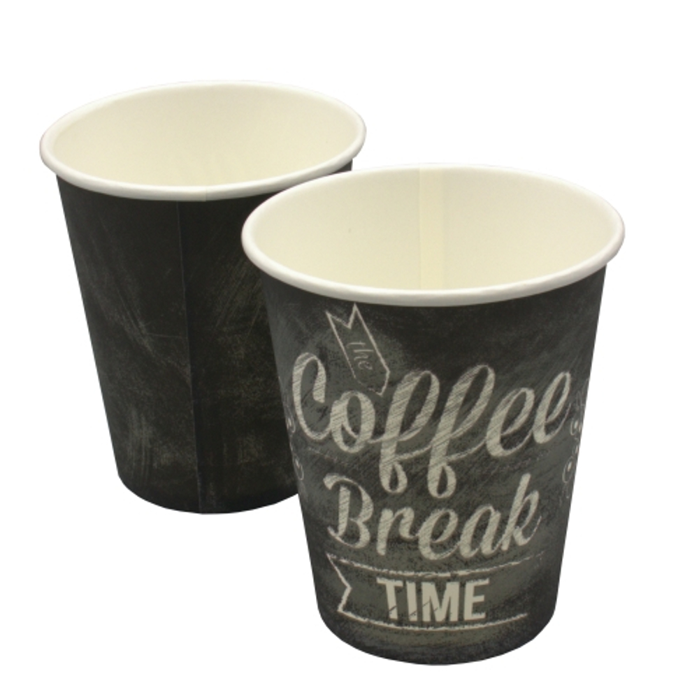 Стаканы бумажные однослойные 200/260мл SP9 "Кофе брейк лайт" (50/1000шт)