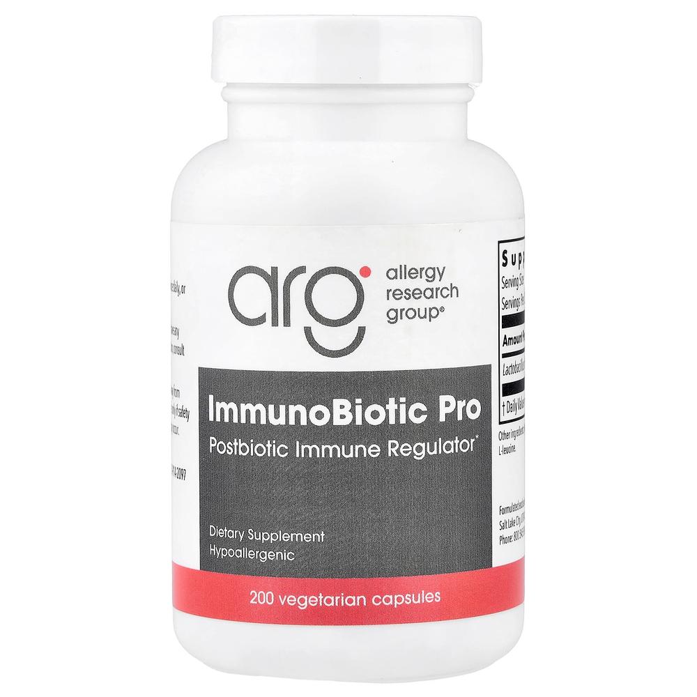 Allergy Research Group, ImmunoBiotic Pro, 200 вегетарианских капсул (25 мг в 1 капсуле)