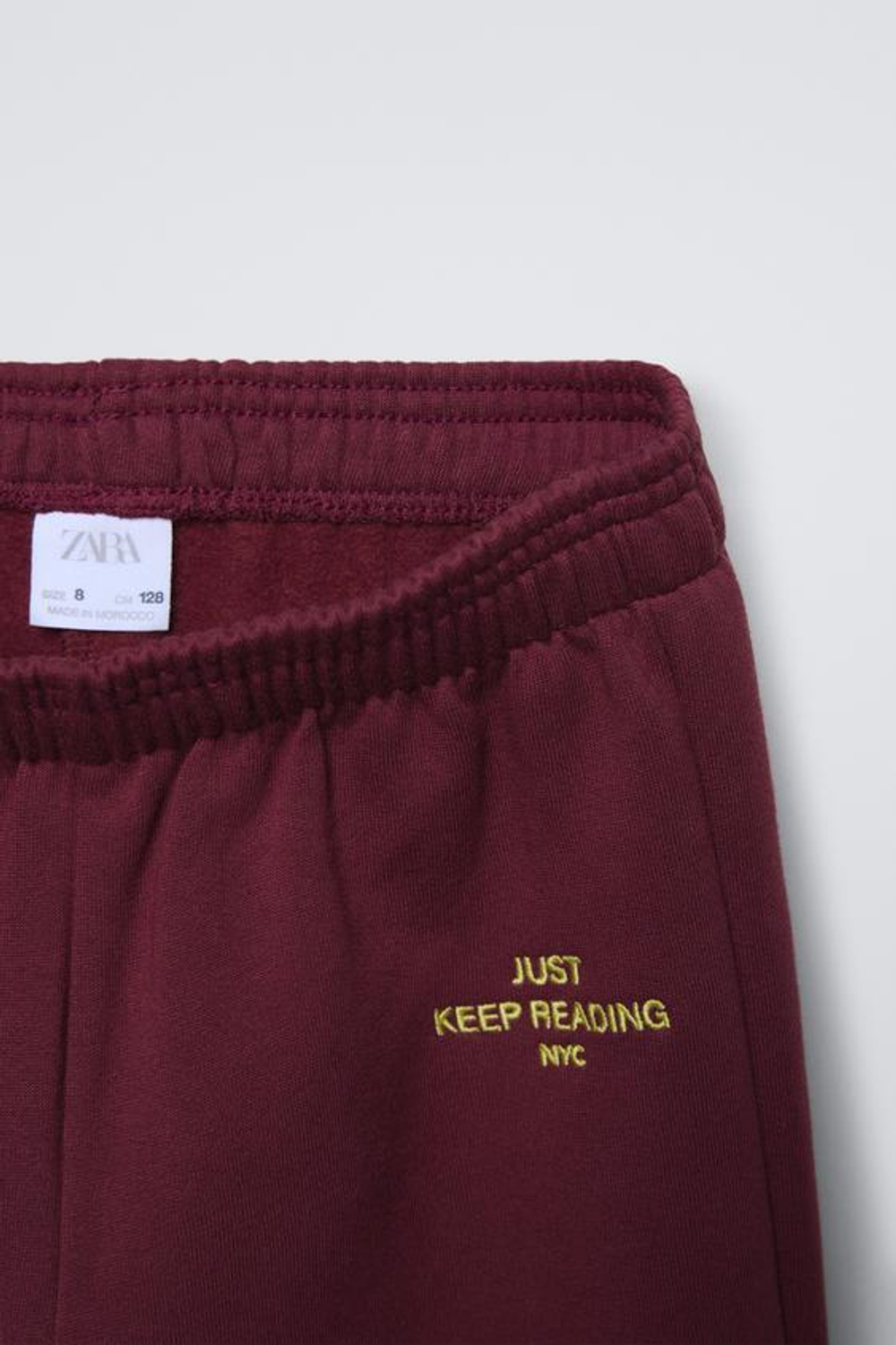 ZARA БРЮКИ С ШИРОКИМИ ШТАНИНАМИ, ГРАНАТОВЫЙ