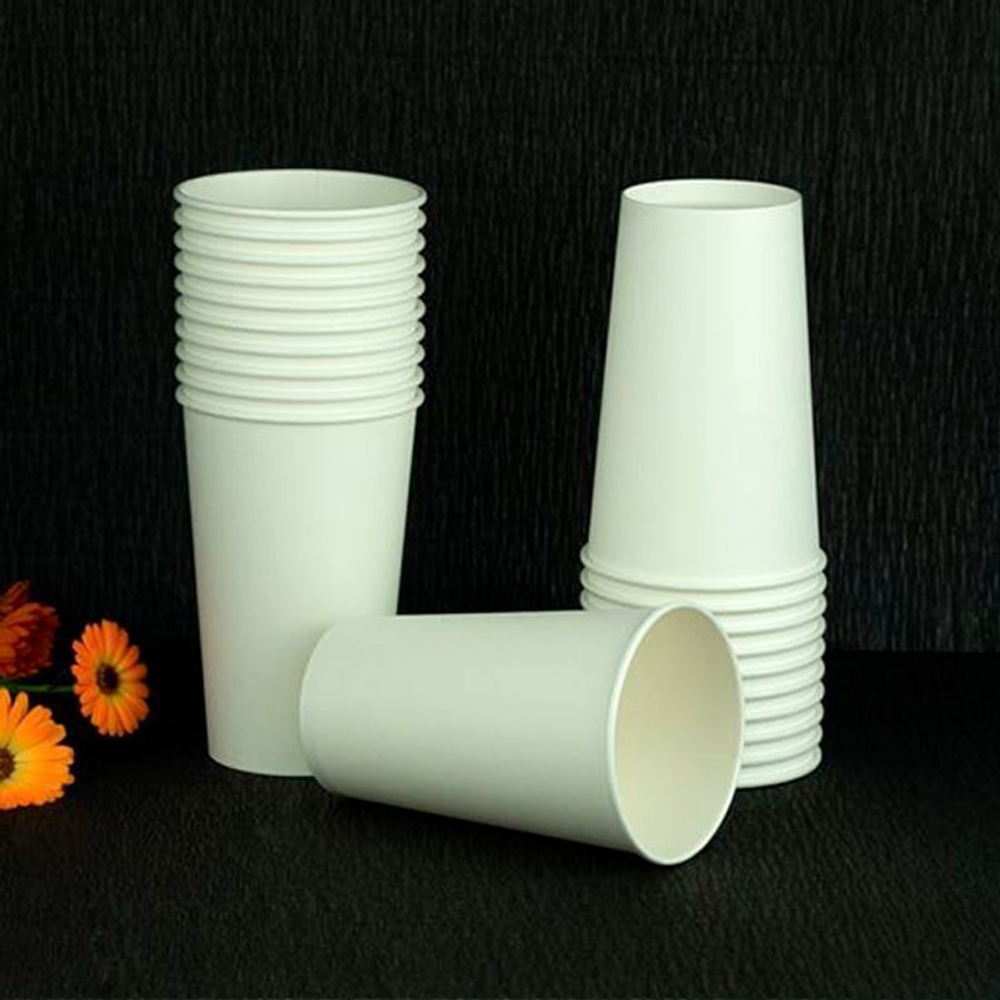 Стаканы бумажные Белый 400 мл, 10 шт.