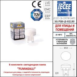 Фасадный светильник FUMAGALLI MAMETE SQUARE 1A3.000.000.WXZ1L