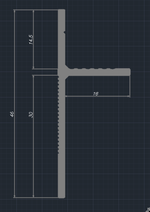 Теневой плинтус скрытого монтажа Pro Design Panel черный МУАР 2700 мм