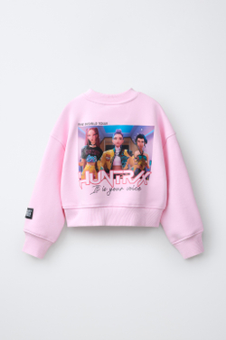 ZARA ТОЛСТОВКА KPOP DEMON HUNTERS™ NETFLIX ©, РОЗОВЫЙ