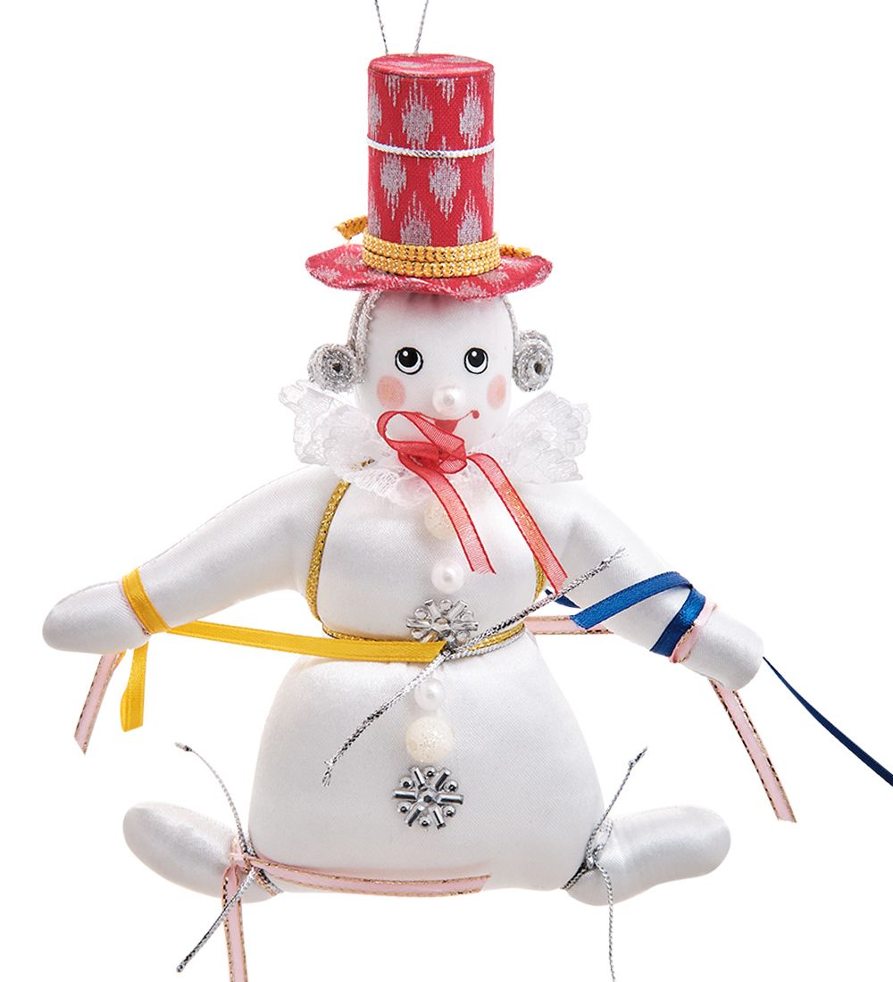 РусКукла RK-960/1 Кукла подвесная «Снеговик в цилиндре»