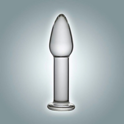 Прозрачная анальная втулка из стекла - 12 см. (Цвет: прозрачный)