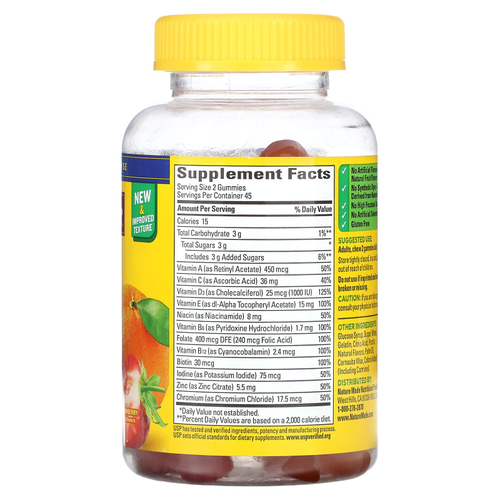 Nature Made, Мультивитамины с апельсином и клубникой, 90 жевательных таблеток