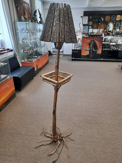 Торшер, кора берёзы, кора липы