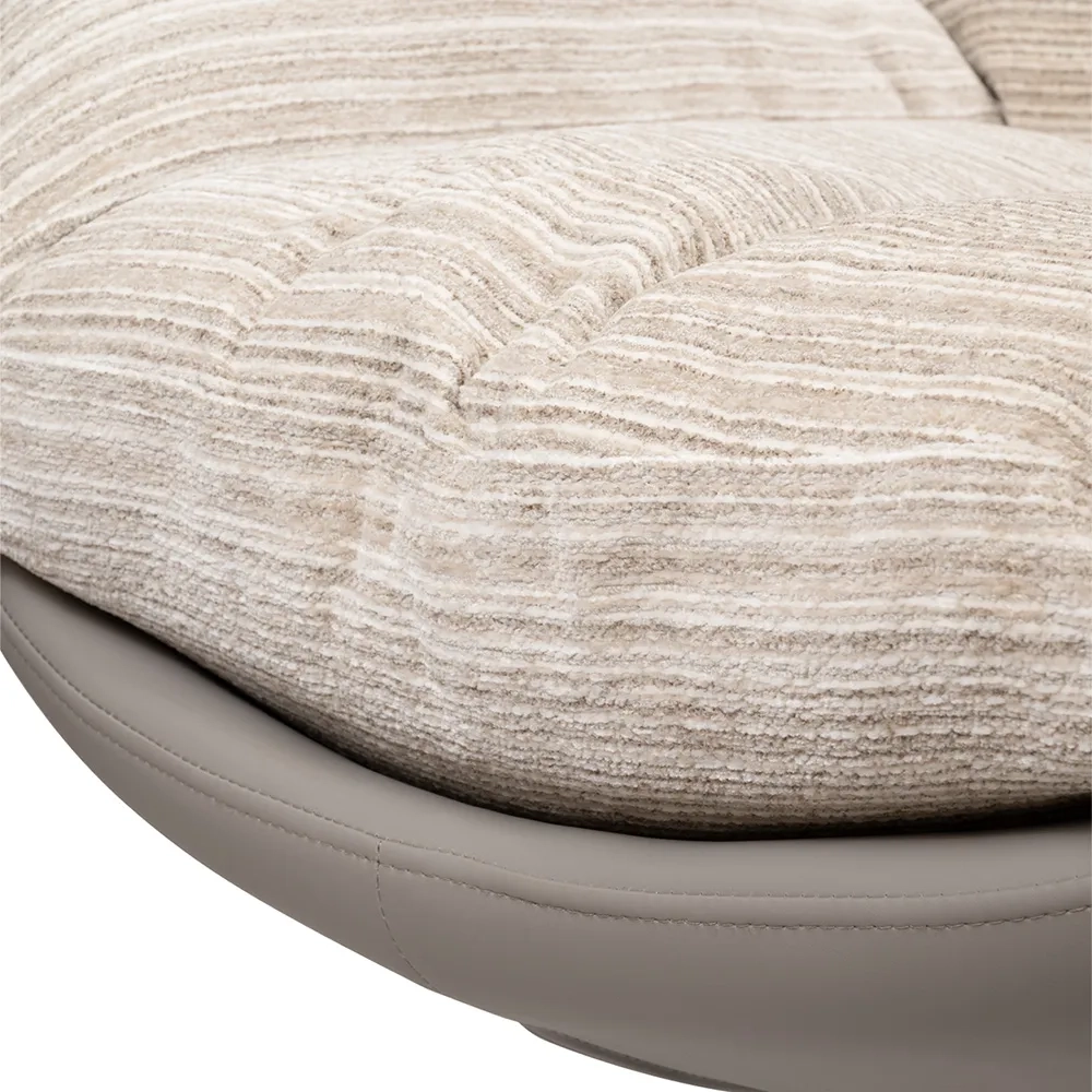 Кресло Bradex Home BLISS серый, экокожа, шенилл