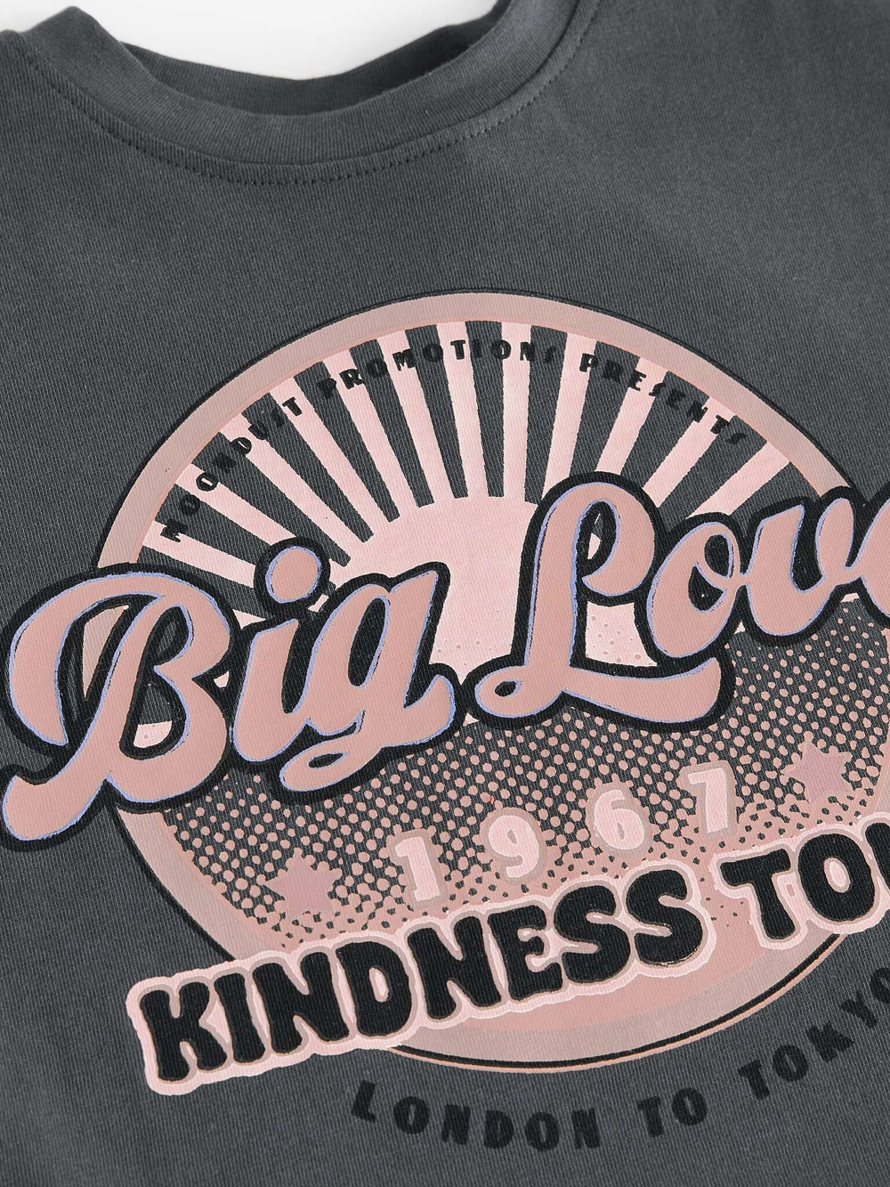 Платье для девочки Next E54-817, Темно-серый, Розовый