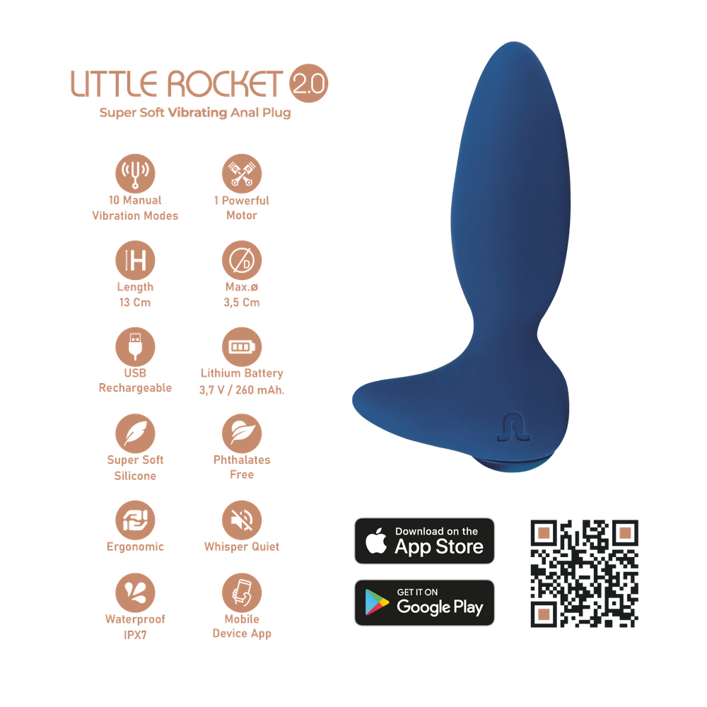 Анальный вибратор Little Rocket II + APP M 20805AL
