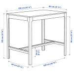 Барный стол - IKEA EKEDALEN/ЭКЕДАЛЕН ИКЕА  120x80x105 см,  темно-коричневый