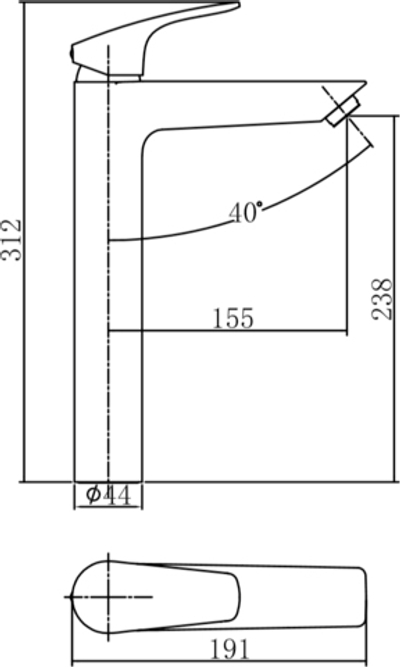 Смеситель для раковины Aquanet Static AF330-11C