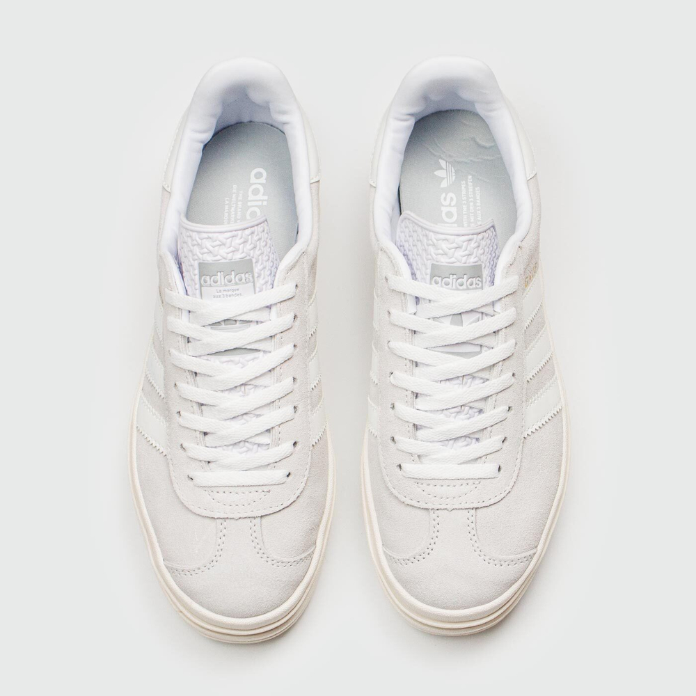 Кроссовки Adidas Gazelle Bold Grey / White Wmns