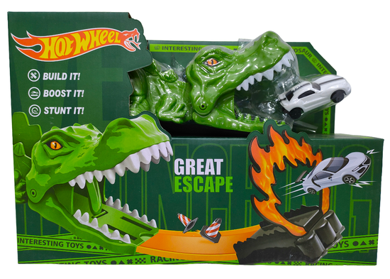 АвтоТрек Hot Whell "Динозавр-Монстр"  + машинка