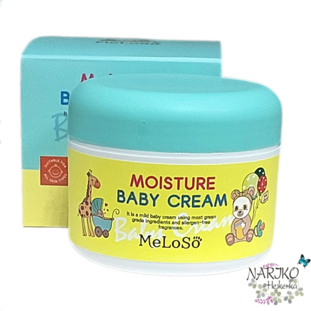 Детский гипоаллергенный крем интенсивно увлажняющий, успокаивающий, защитный Dr.MeLoSo Moisture Baby Cream, 100 мл.