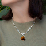 Колье Fiore Luna TIGER EYE LN5147 BR/S