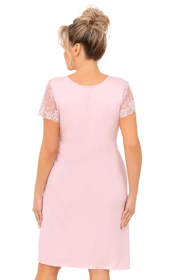 Livia nightdress plus Powder pink