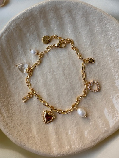 Браслет на цепочке с жемчугом