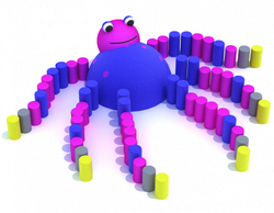 Резиновая фигура 3D Осьминог для детских площадок